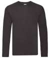 SS632 614280 Fruit of the Loom Original Long Sleeve T-Shirt Black colour image